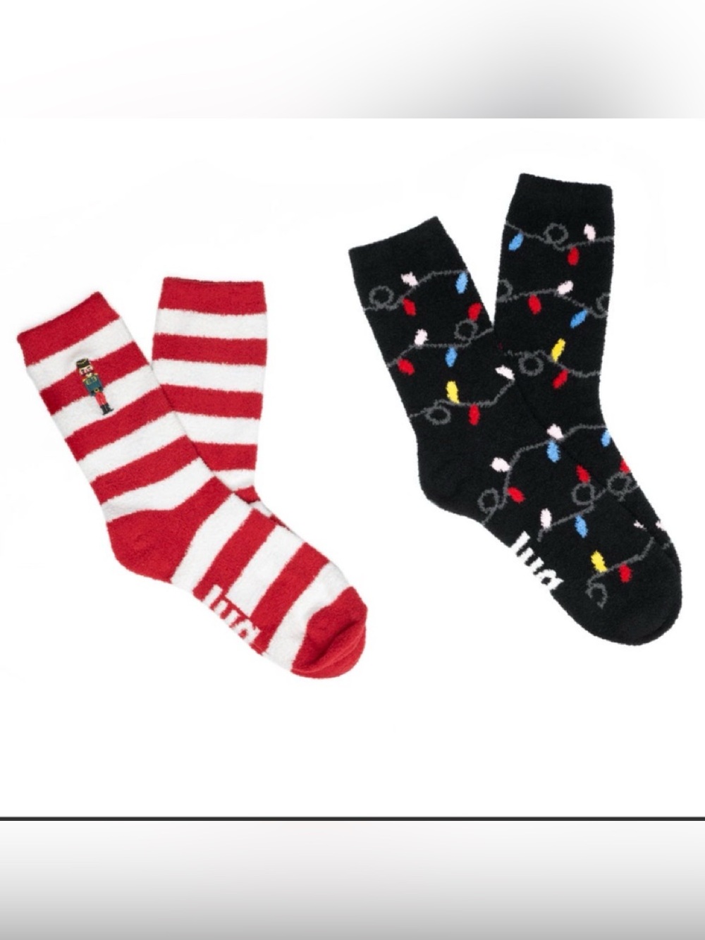Lug Tip Toe Nutcracker Holiday Socks Set NWT